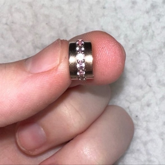 Pandora pink sparkling row clip charm - Picture 2 of 5